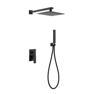 Samliyu China Black Shower Tasthet Set Cached Rain Ruawfall Bathfall Bathroom complet Mur Moupé