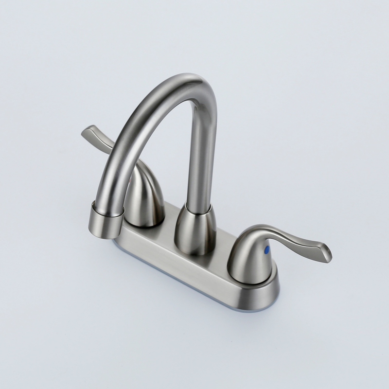 Robinet de salle de bain du bassin à poignée double à double tête