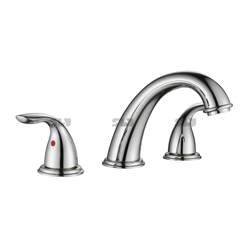 Robinet de bassin de salle de bain à double poignée sournois