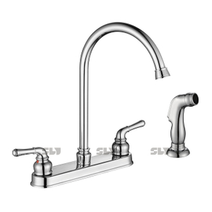 Robinet de lavabo de cuisine à eau de cuisine à deux pouces sournois 8 pouces avec pulvérisateur latérale 
