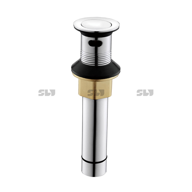 Robinet de salle de bain sournois bouchon de vidange évier, poussez le drain pop-up avec trop-plein