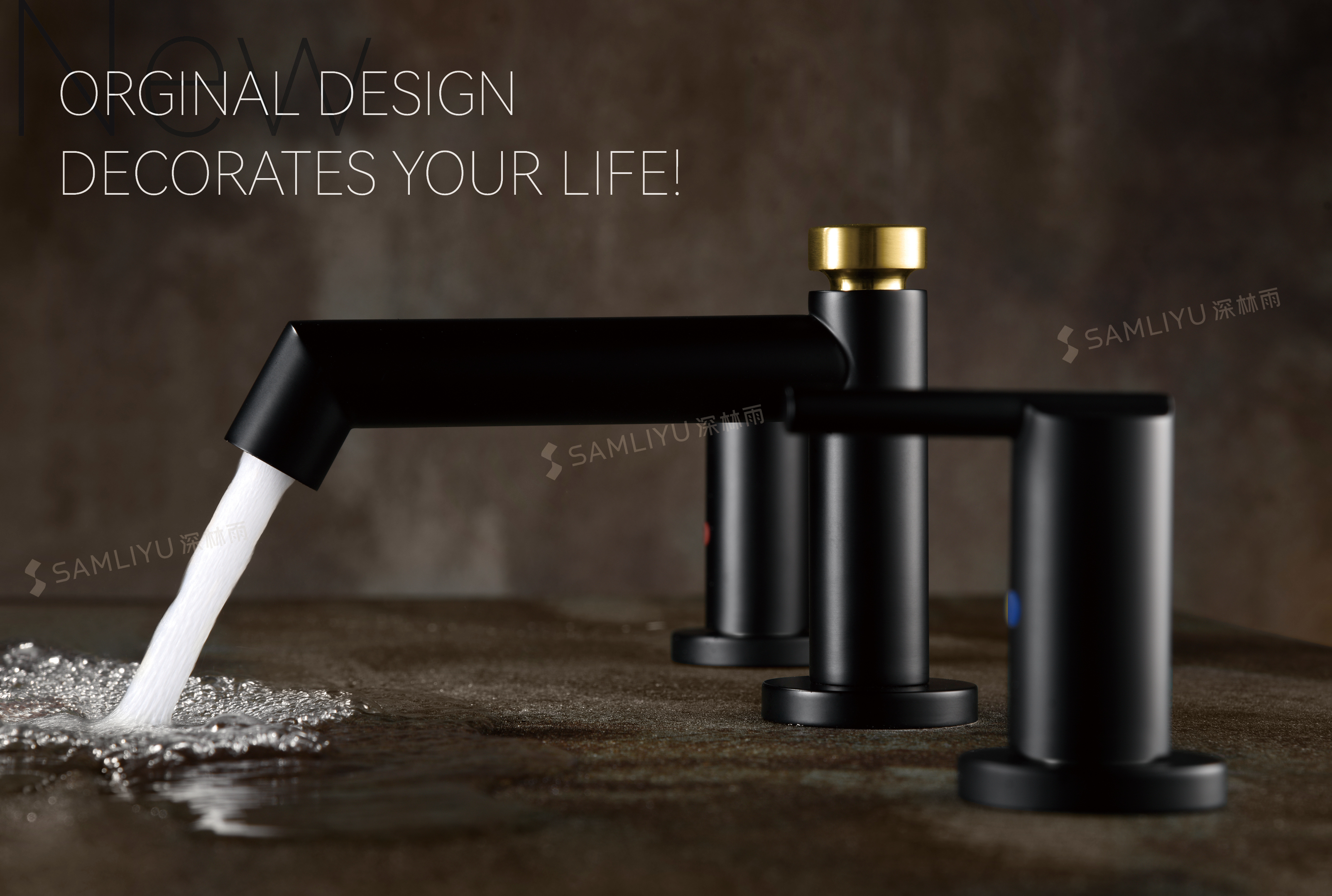 Robinet de salle de bain 3 trous