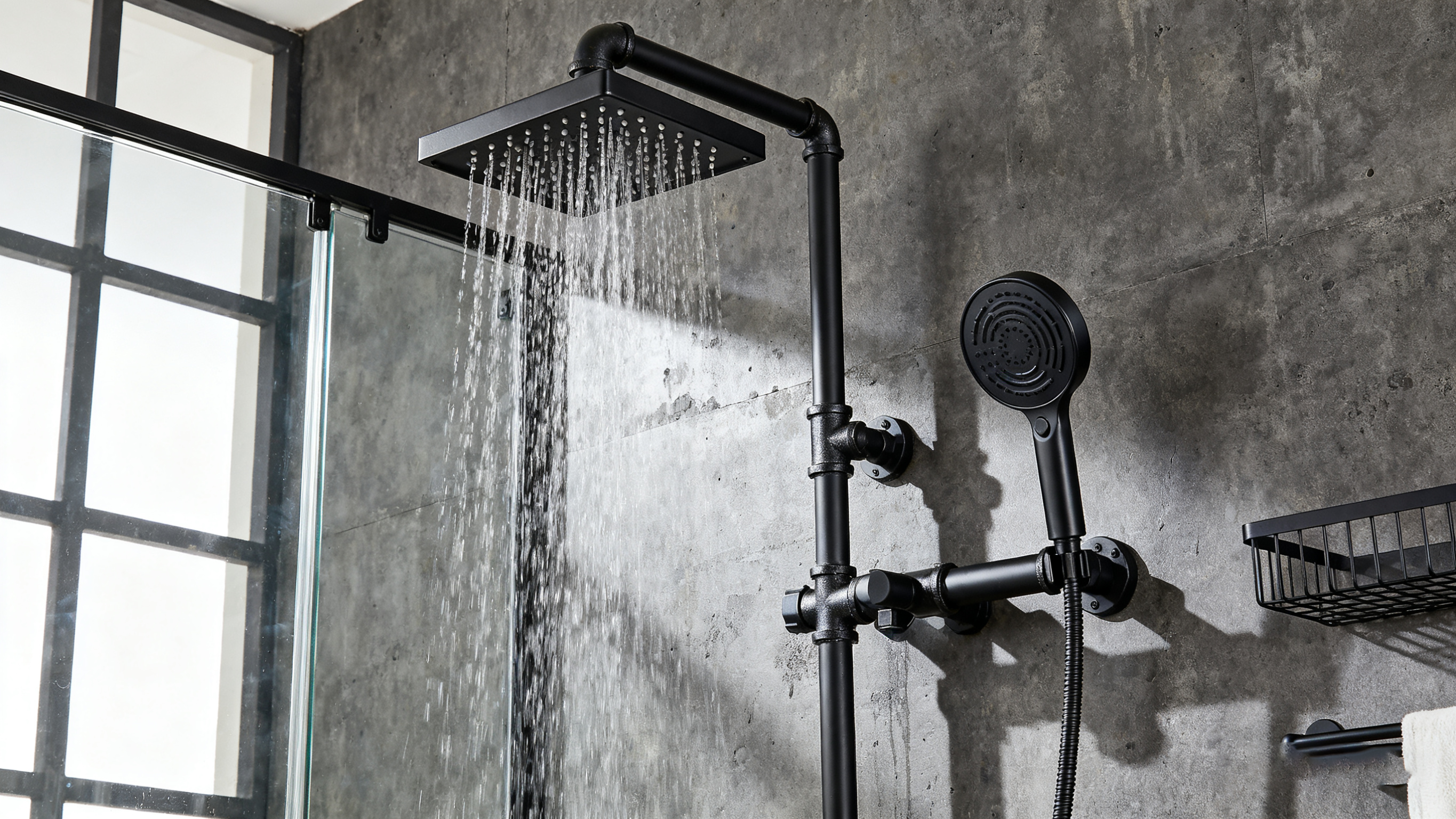 ensemble de m&eacute;langeurs de douche de bain