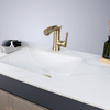 Sly PPA Rose Gold Waterfall Design Salle Bathroom Deck Perk Mounted Hole Wash Basin Hand Basin et robinets Robinet