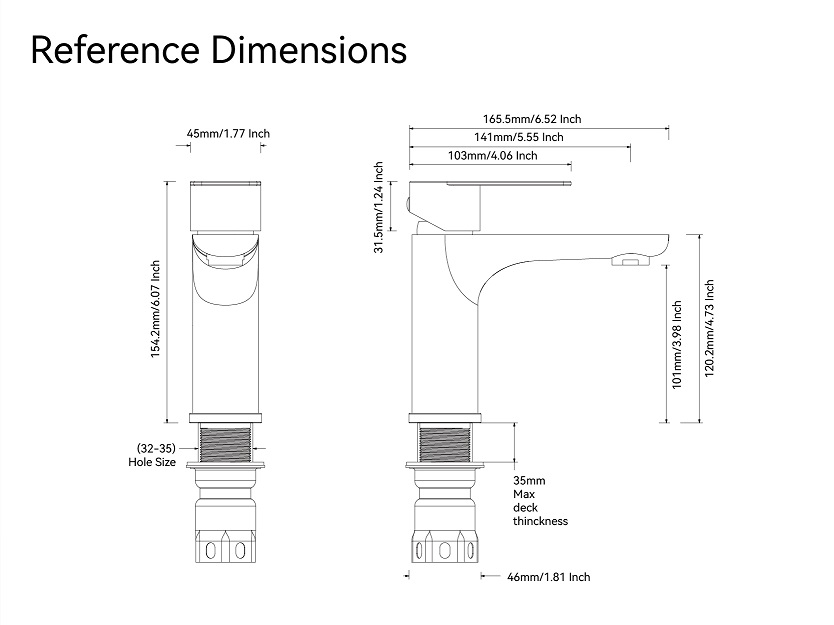 robinet de salle de bain en nickel poli