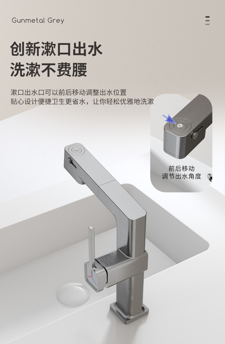 robinet de lavabo de salle de bain monotrou