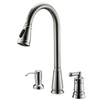 Nickel sourcil nickel Fauchette de chantier robinet de lavabo de cuisine 3 voies 