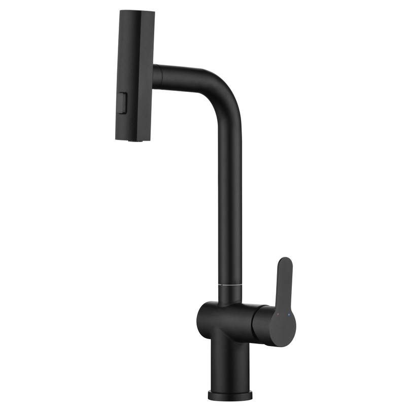 Robinets de cuisine moderne nickel brossé.