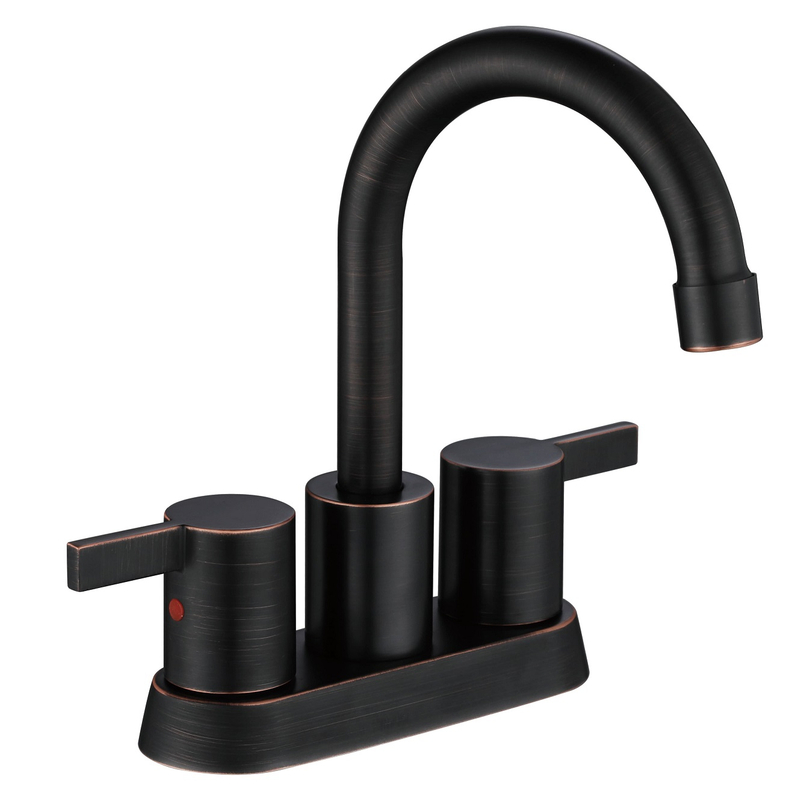 Mélangeur de lavabo de salle de bain en nickel brossé sournois sournois