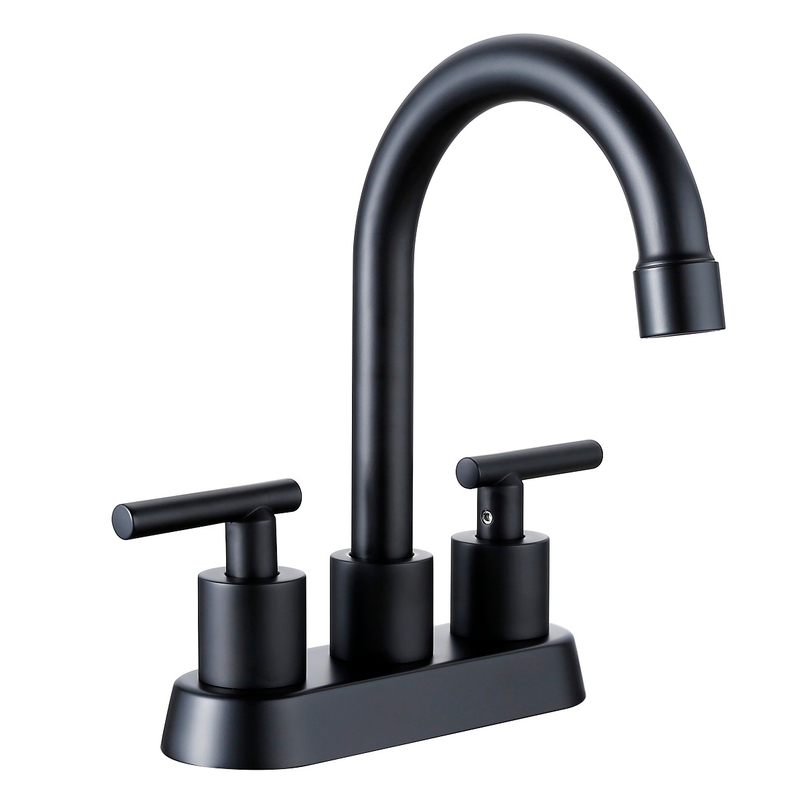 Robinet de vanité de vanité de vanité noire mate noire