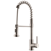 Nickel brossé Nouveau robinet d'évier de mélange de cuisine moderne avec pulvérisateur Pull Down