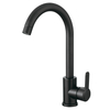 Robinet d'évier de cuisine chromée mono-trous moderne robinets de cuisine à eau froide chaude