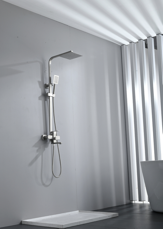 Samliyu 3 fonctions salle de bain noire mate définie système de douche extérieure extérieure