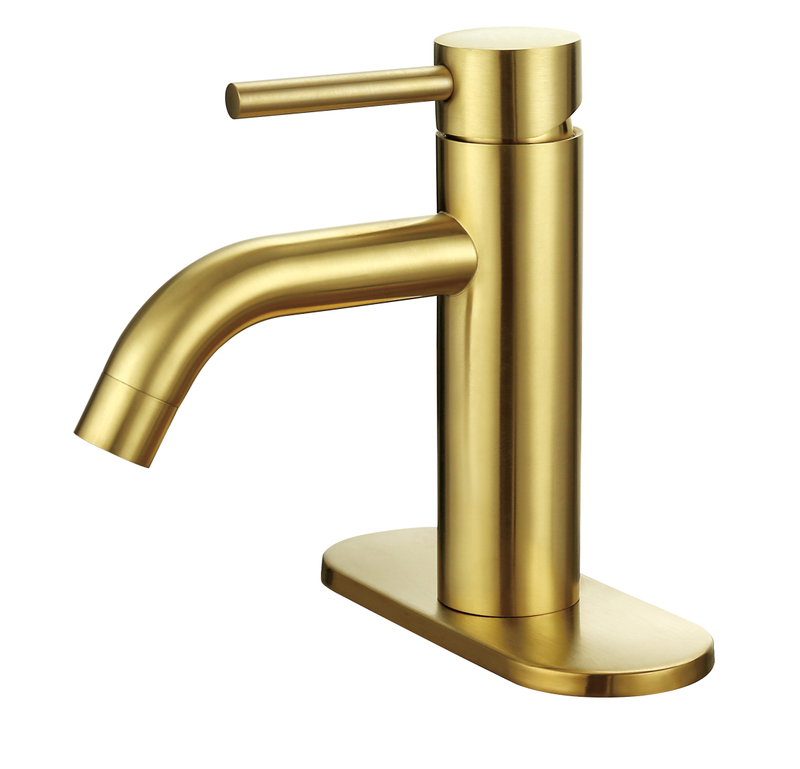 2022 Sly American Basin Vintage Upc Gold Trou Single Single Dempered Brass Bathroom Tap Taps Bilders Robinets 