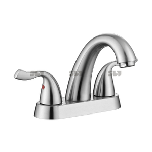 SLY Fabricant Salle De Bains Lavabo Robinet Robinet D'eau Deux Poignée Chaud Et Froid Nickel Brossé Robinet