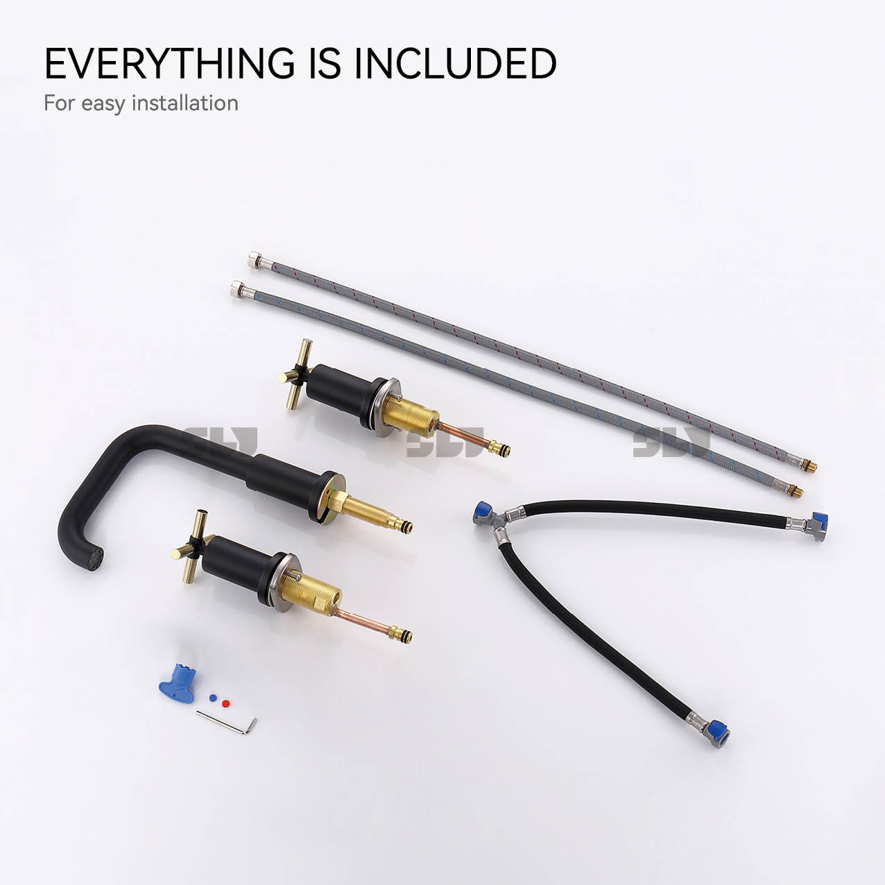 Robinet de lavabo &agrave; double poign&eacute;e