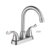 Bassin de salle de bain sournois 2 manchette de mixage à lavabo à eau chaude et froide