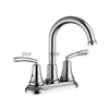 SLY nouveau Design Chrome 4 pouces bassin robinet salle de bain mitigeur robinet pont monté lavabo visage robinet avec double poignée 