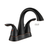 Basin sournois sur pont de pont de pont de salle de bain montée sur salle de bain luxe à deux poignées robinet 