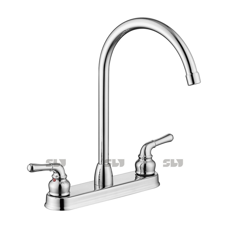 Douche sournoise montée deux poignées de 8 pouces robinets de cuisine