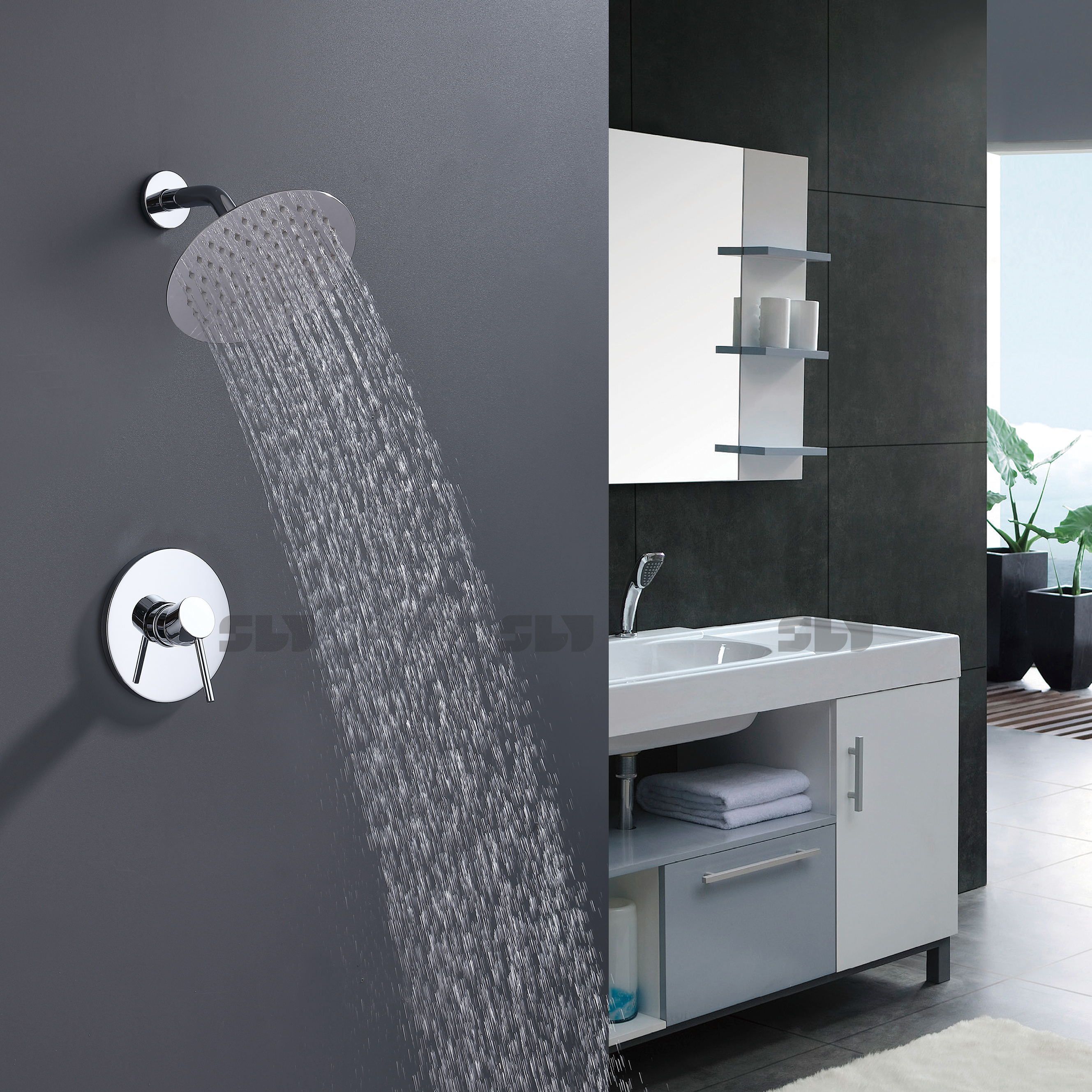 pommeau de douche et robinet