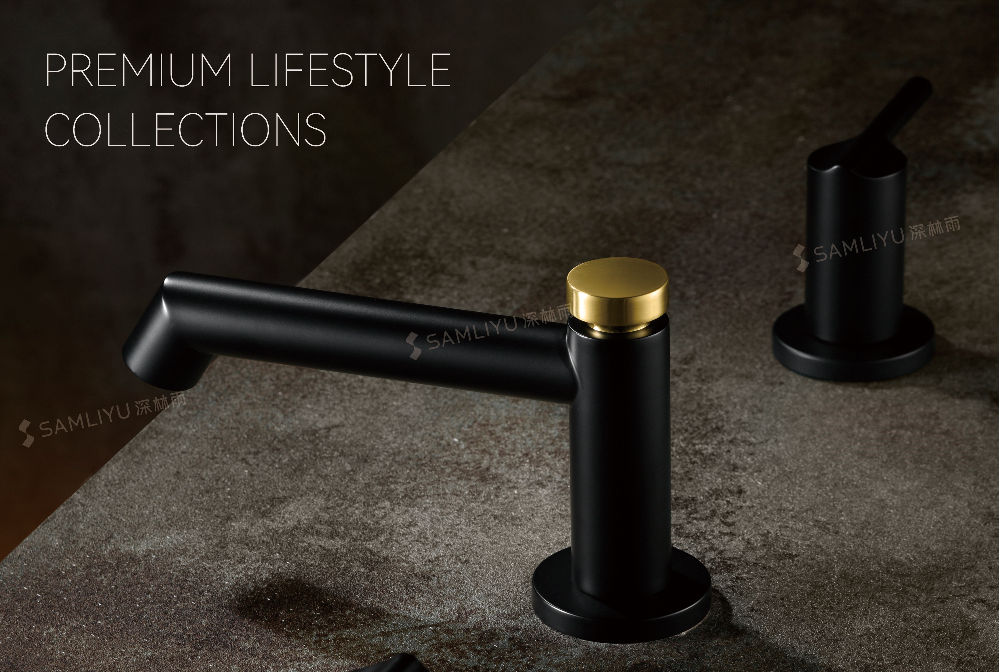 robinet de salle de bain noir