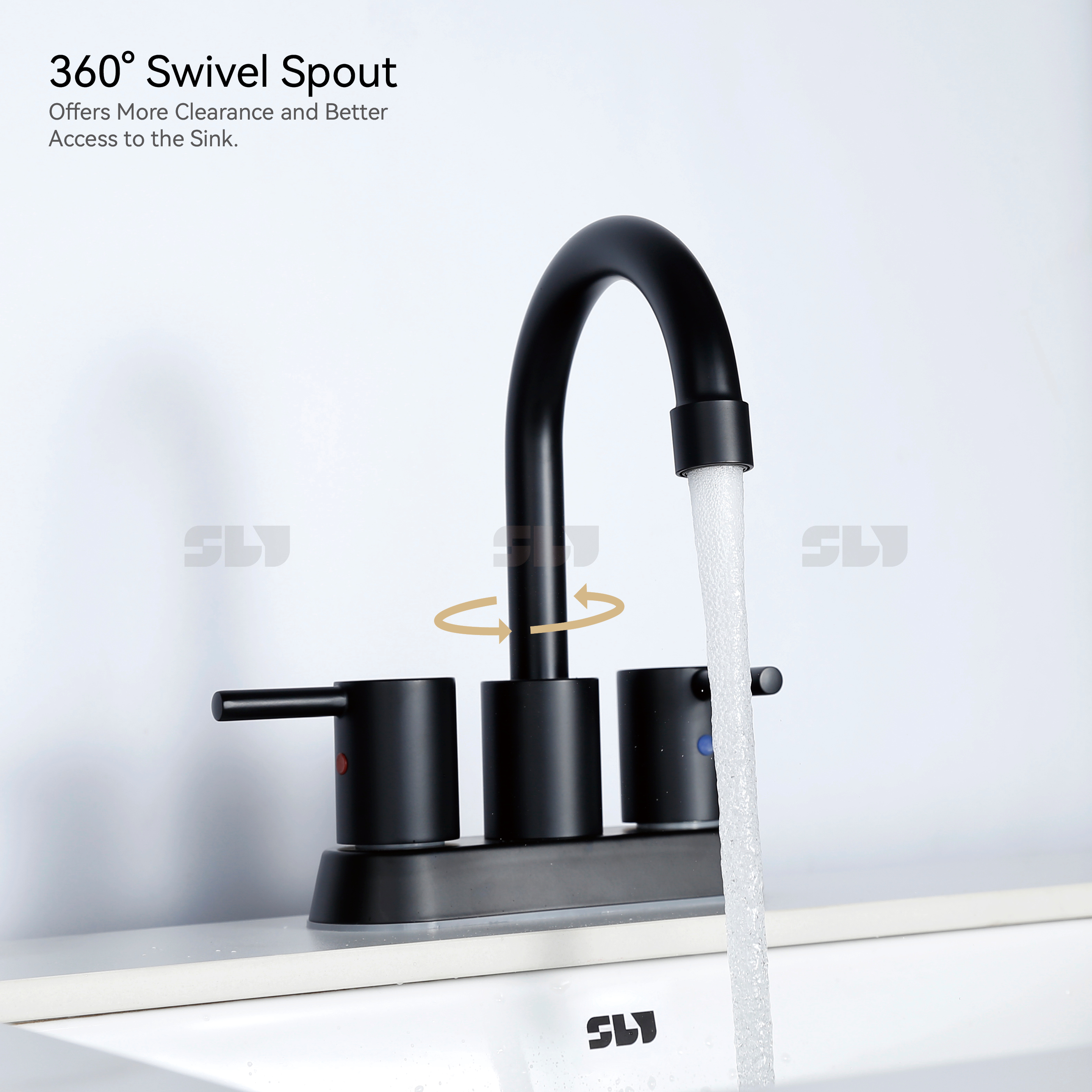 Robinet de salle de bain &agrave; 360 &deg;