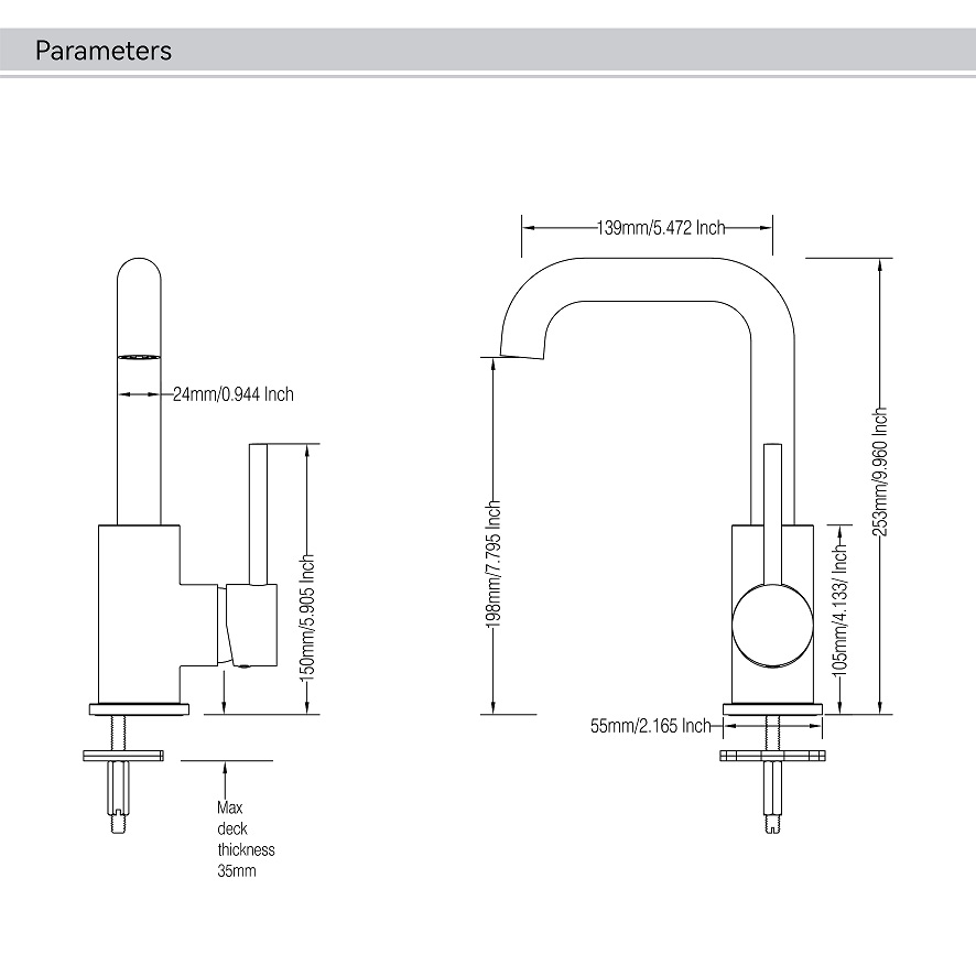 pi&egrave;ces de robinet de salle de bain