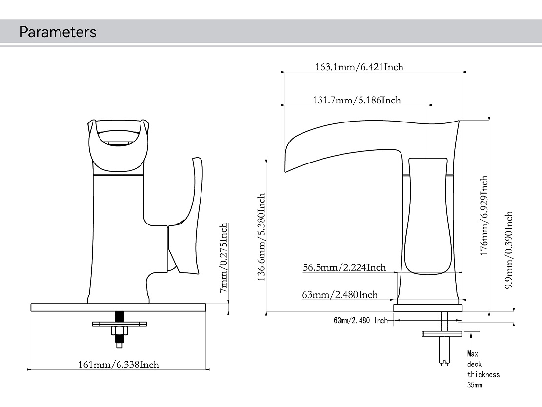 robinet de salle de bain en nickel bross&eacute;