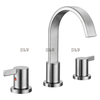 Sly China Fournisseur Luxury Brossed Gold Basin Basin Taps Robinet de salle de bain répandu