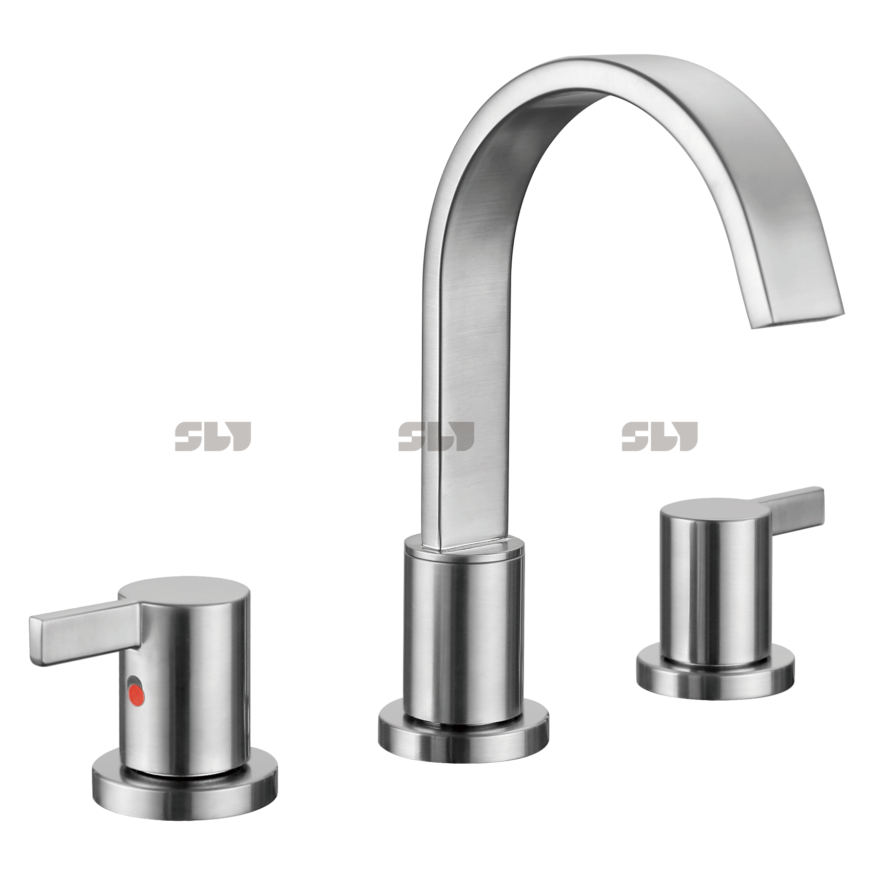 Sly China Fournisseur Luxury Brossed Gold Basin Basin Taps Robinet de salle de bain répandu