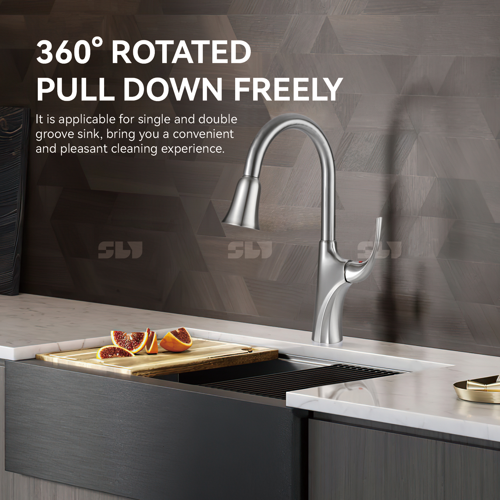 NOUVEAU NOUVEAU DESIGN 304 Fauce de cuisine en acier inoxydable pour la maison
