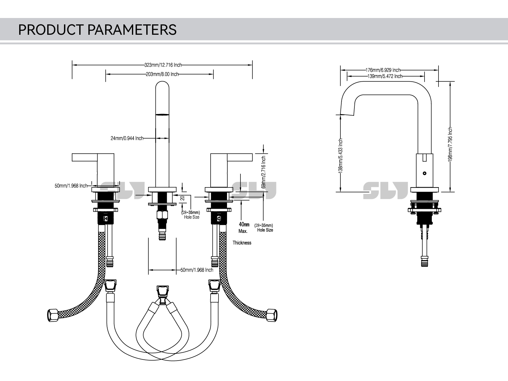 robinet de salle de bain noir