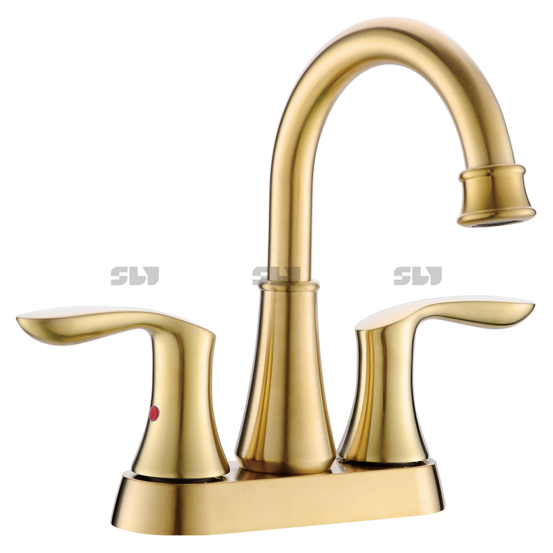 Design d'or de luxe sournois 4 pouces robinet pour la salle de bain à domicile