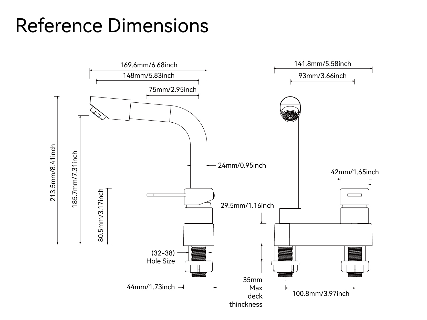 robinet de salle de bain noir
