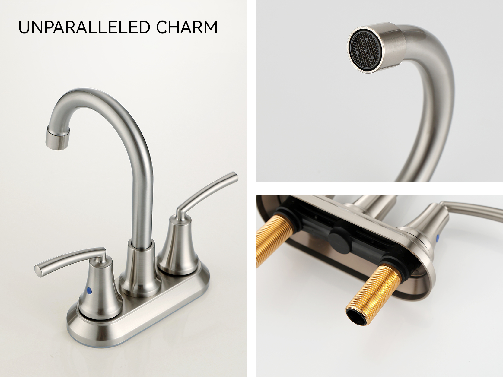 robinets de salle de bains chrom&eacute;s