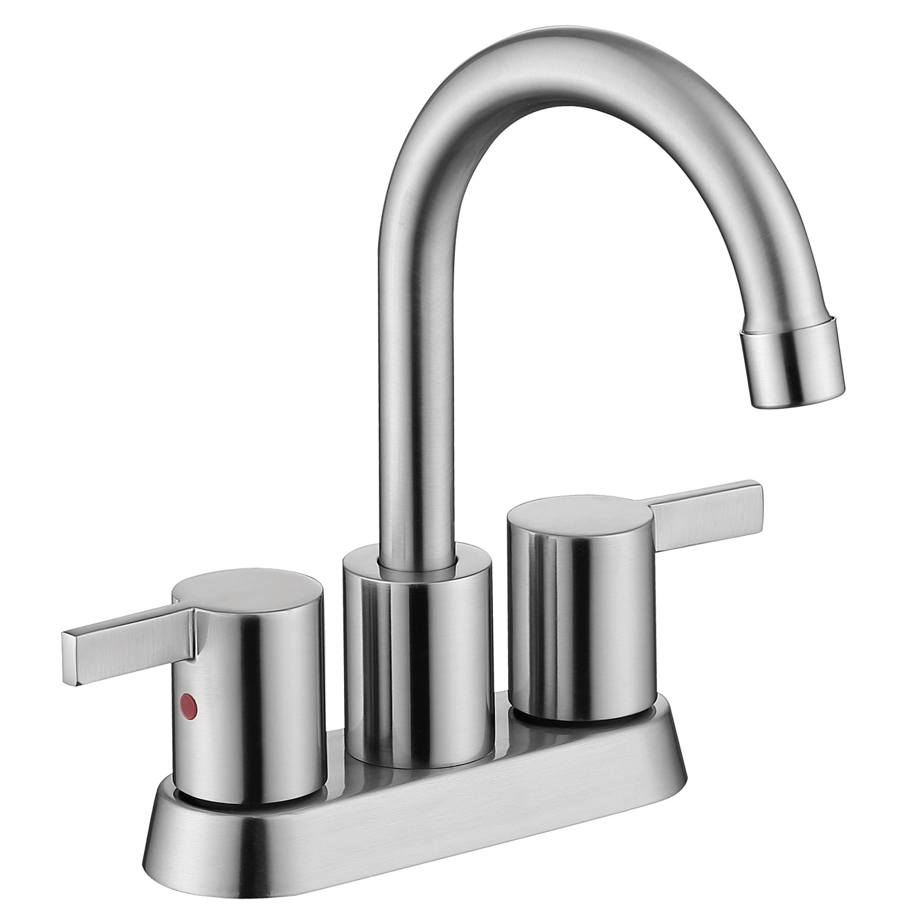 Mélangeur de lavabo de salle de bain en nickel brossé sournois sournois