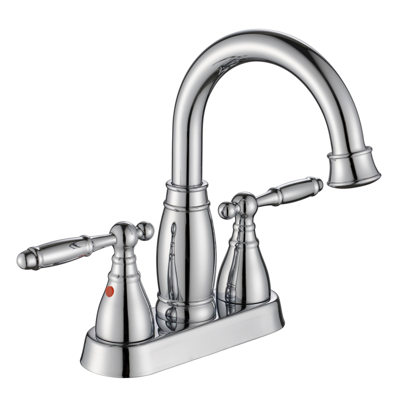 Tapis de salle de bain nickel brossé sournois pour robinet de salle de bain chaud et froid