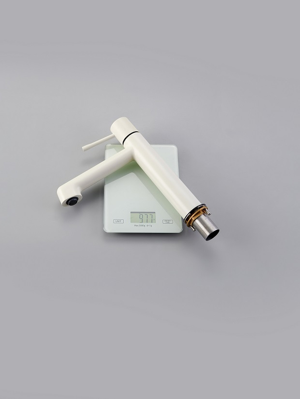 Brasse en laiton blanc meilleur prix simple levier simple et à eau froide mélangeur d'eau de salle de bain bassin de salle de bain