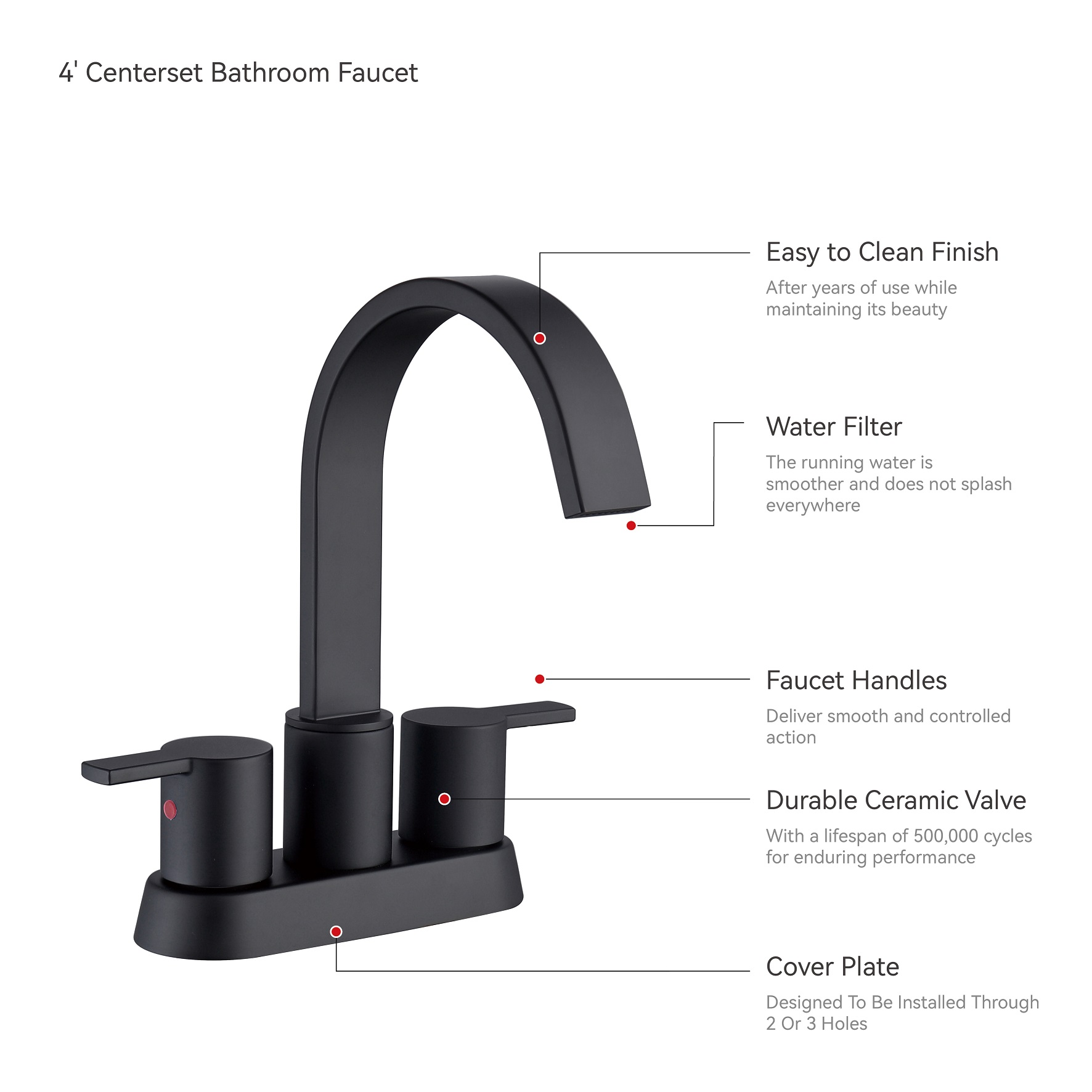 Samliyu Modern Single Trou Sink Robinet Bathroom Washbasin