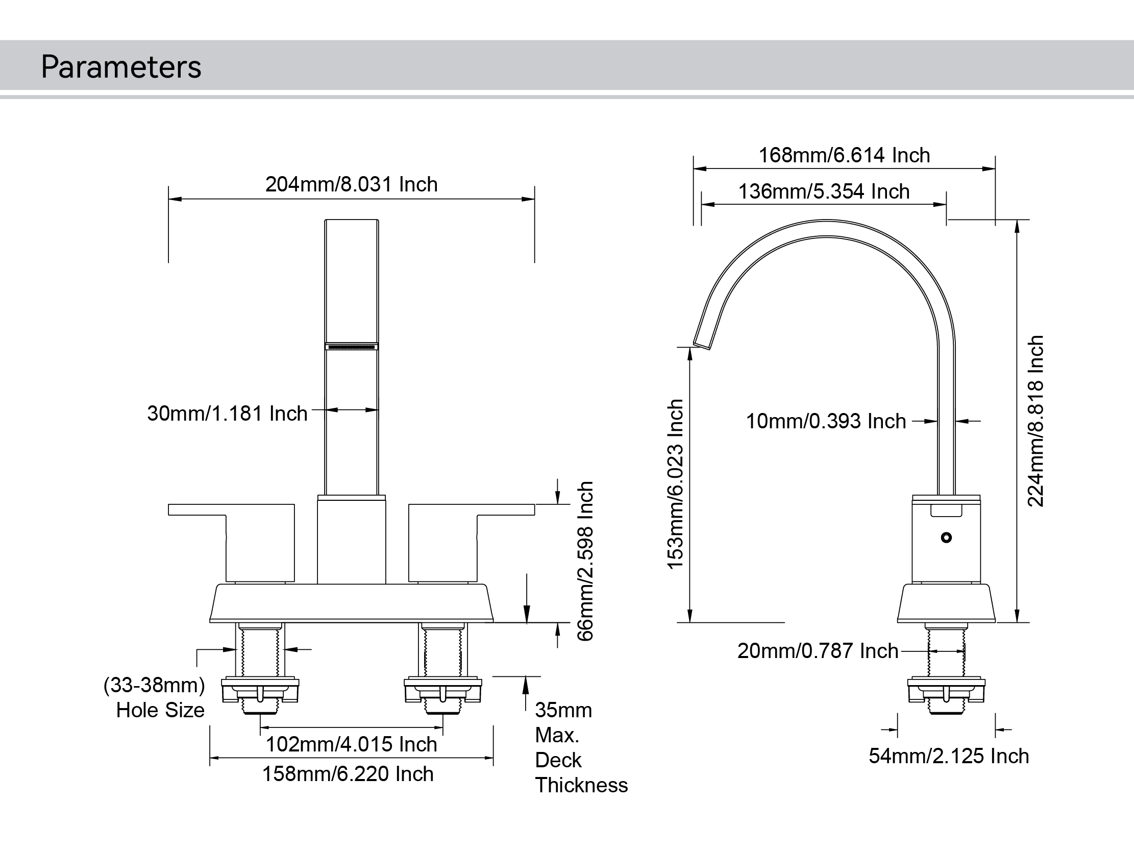 robinet standard am&eacute;ricain