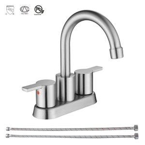 Nickel brossé en laiton un trou de cascade de cascade à un trou de bains à robinet de salle de bain simple robinet de bassin