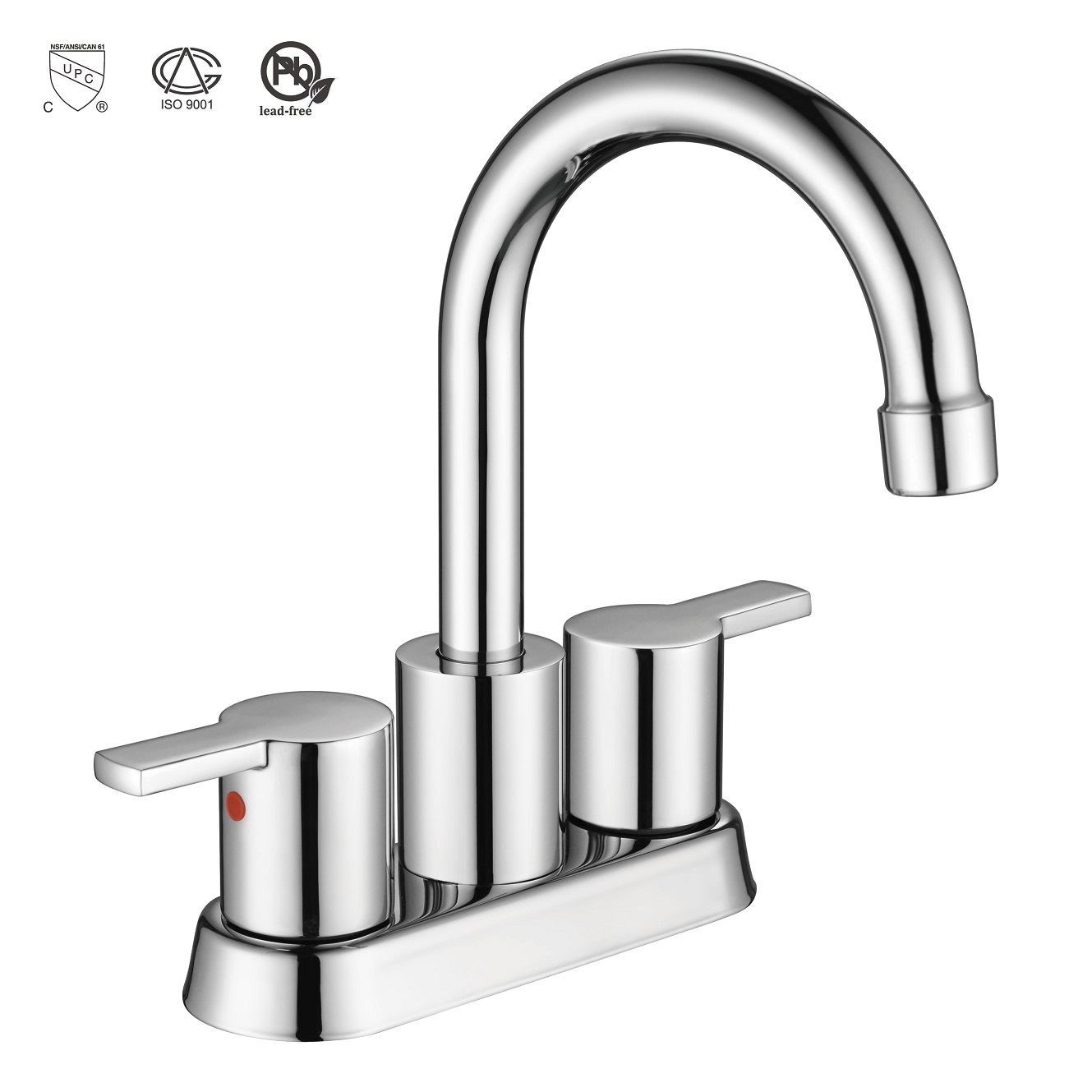 Nickel brossé en laiton un trou de cascade de cascade à un trou de bains à robinet de salle de bain simple robinet de bassin
