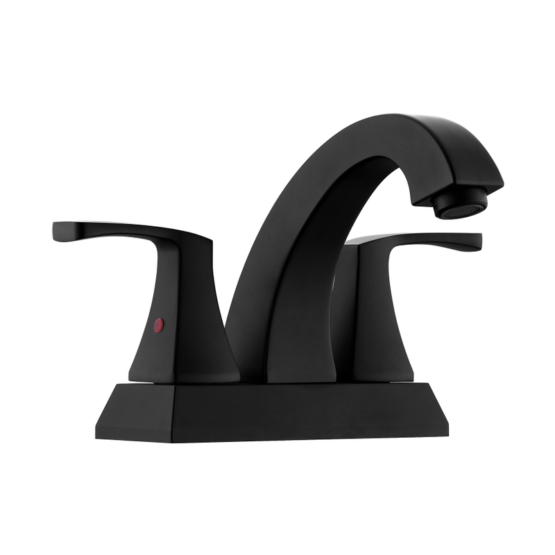Robinet de lavabo de salle de bain nickel sournois monture de pont robinet à un trous