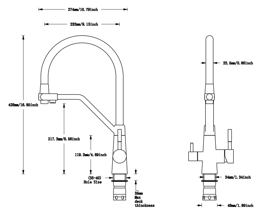 Robinets de cuisine haut de gamme