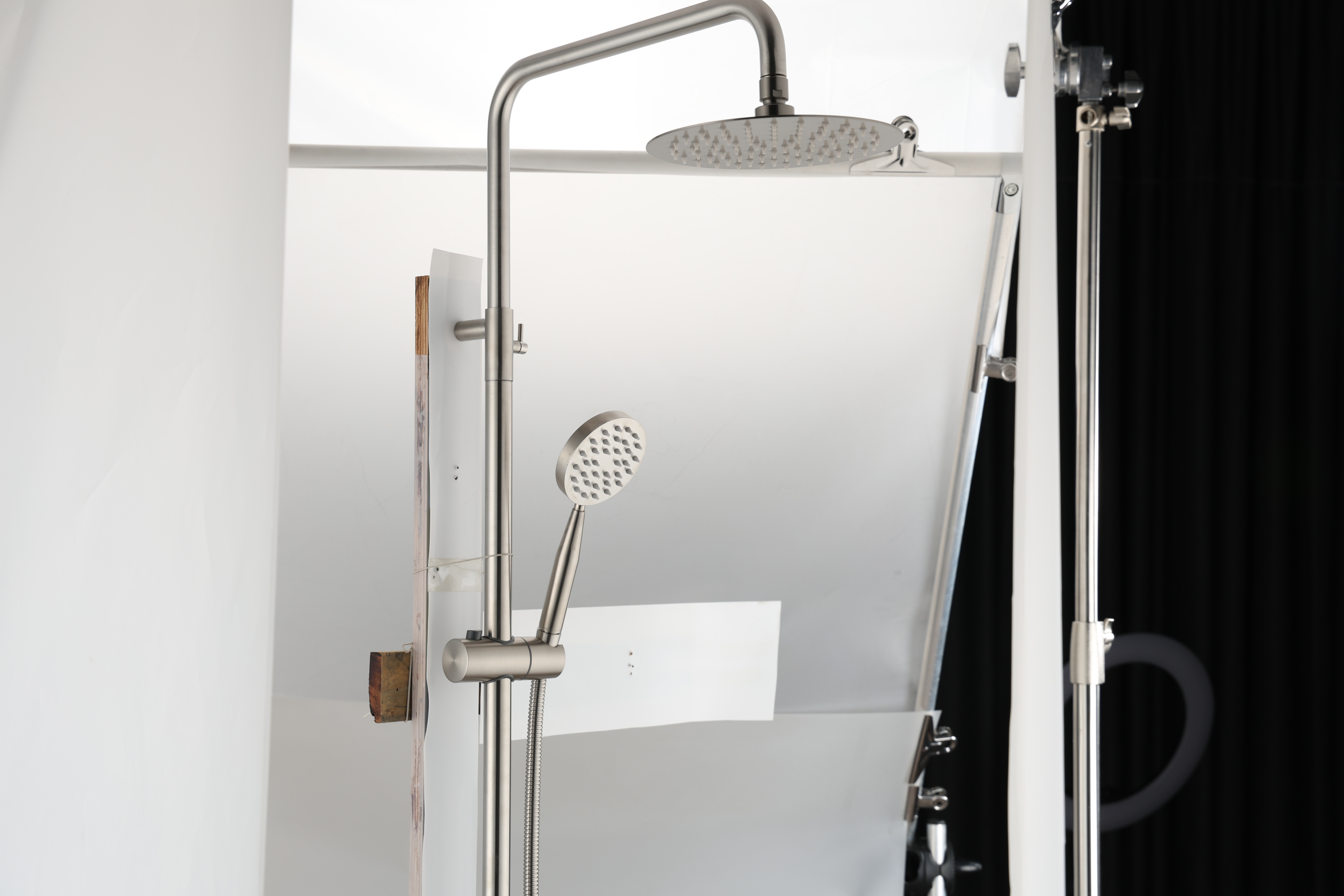 Système de douche de pluie Samliyu Ensemble 2 fonctions en acier inoxydable 304 SS Colonne de salle de bain 2 voies de douche mixeur