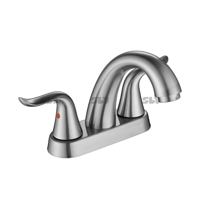 Robinet de lavabo SLY Robinet de salle de bain Robinet de lavabo à double poignée de 4 pouces 