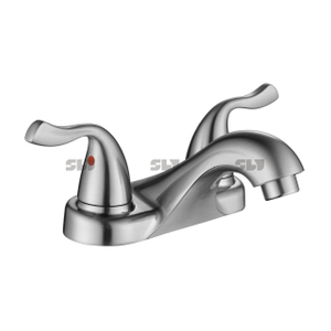 SLY Double Poignée Double Trou Centerset Lavabo Robinet Salle De Bains 4 pouces Bassin Robinet