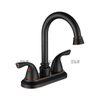 Double bassin de luxe sournois 2 Handle Robinet de salle de bain Gold brossé