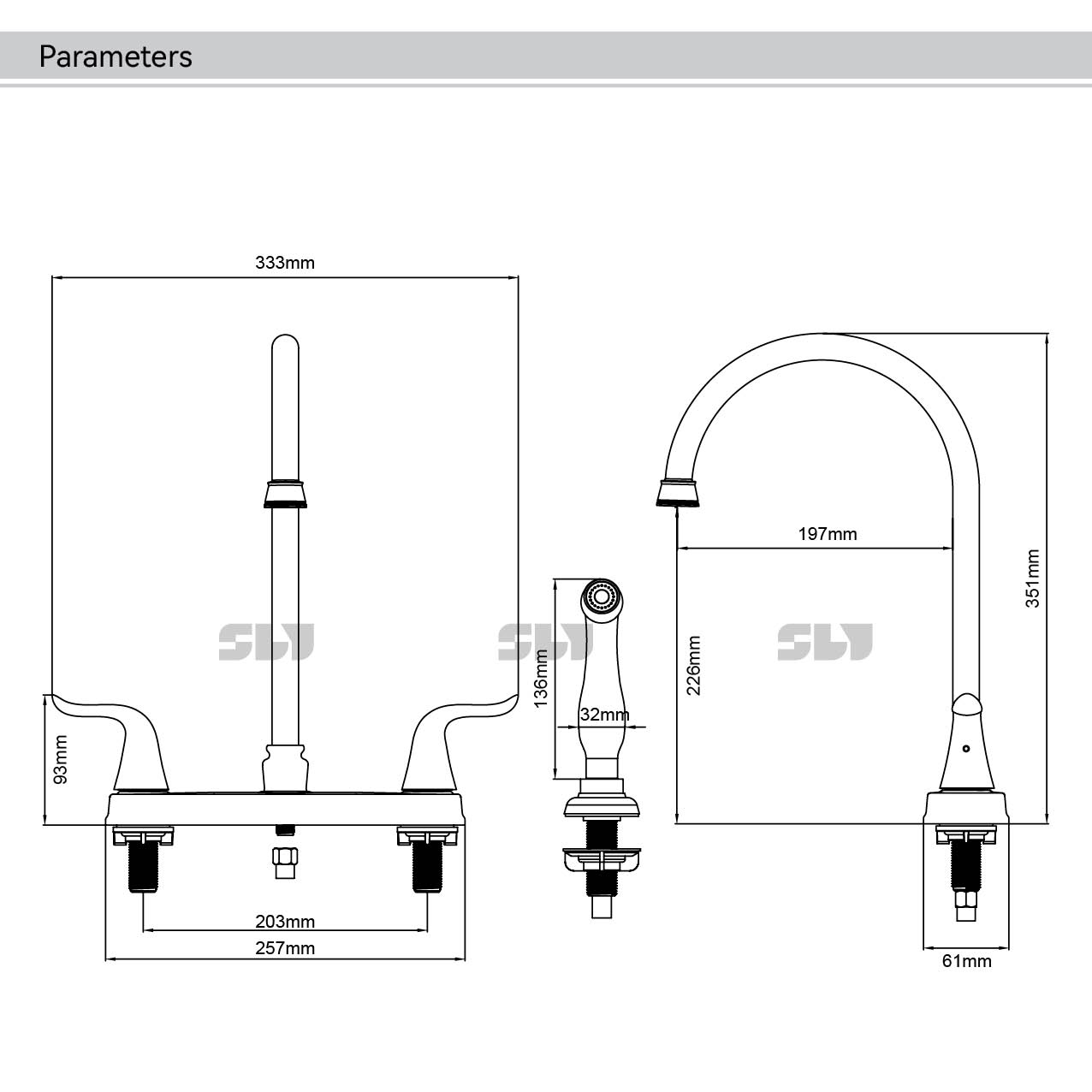 ater Mitigeur Robinet de Cuisine avec Pulv&eacute;risateur